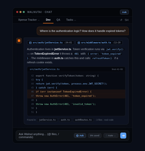 Ask anything about your codebase and get grounded answers