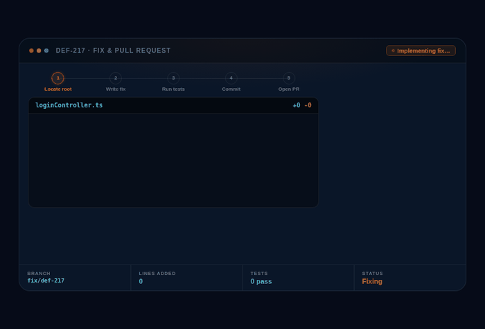 Implements the fix and raises a PR in the same workflow