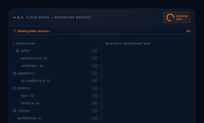 Reads your codebase before writing a single line of code