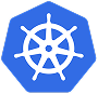 Kubernetes container orchestration logo